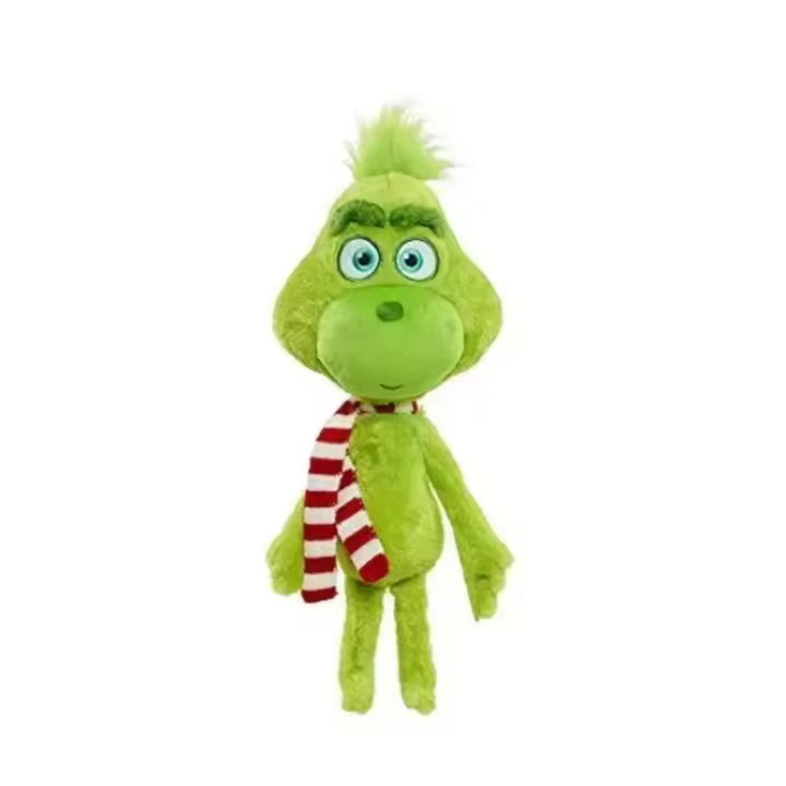 Muñeco De Peluche Grinch Navidad Monstruo Peludo Verde Regalo De Dibujos Animados Para Niños Relleno De Algodón PP - 1