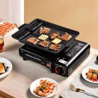 Encendido automático de alta potencia, resistente al viento, ahorro de energía, aleación, estufa de gas portátil de doble propósito, suministros de camping - details 5