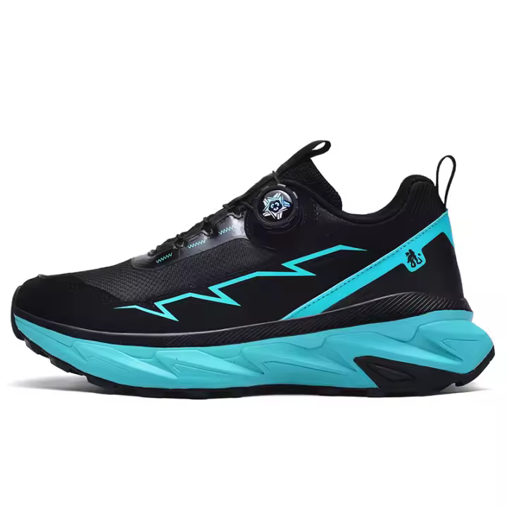 Primavera y verano hebilla giratoria zapatillas de deporte de malla zapatos para correr de los hombres de moda casual versátil transpirable zapatos de moda - 1