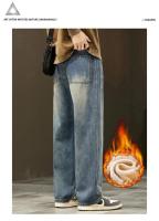Jeans de Algodón Cálido y Grueso Pantalones Largos y Sueltos de Terciopelo Coreano - details 10