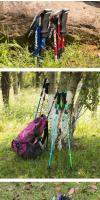 Bastón de Trekking plegable portátil para exteriores, bastón de senderismo para acampar de 5 secciones, telescópico nórdico para ancianos - details 14
