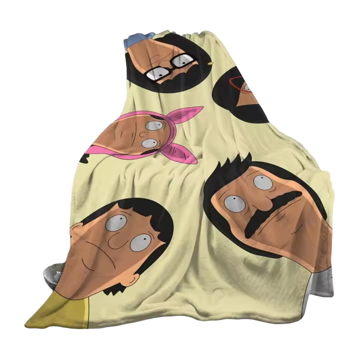 Manta de franela de Anime Bob's Burgers, manta para cama, sofá, dormitorio, decoración del hogar - 1