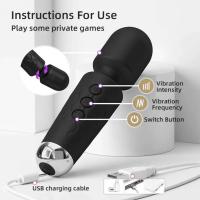 Vibrador AV potente de 20 velocidades, varita mágica, estimulador de clítoris, juguetes para mujeres, masajeador de punto G, producto erótico sexual femenino adulto - details 4