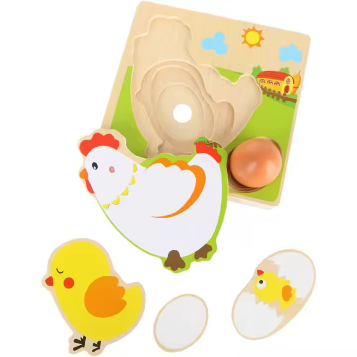 Juego de Bloques Ladrones Juguete Educativo de Madera para Niños Bloques de Puzzle de Madera Bambú - 1