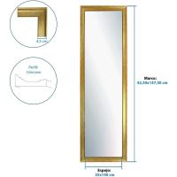 Intermarket Espejo de Pared Completo de Cuerpo Medidas 35X140 cm Dorado/Mod-155 - details 6