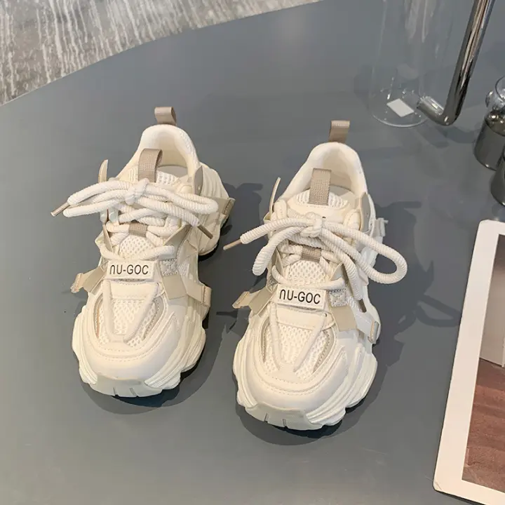 Zapatillas de plataforma de malla, zapatos casuales de mujer nuevos y versátiles que aumentan la altura - 1