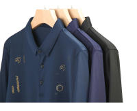 Camiseta de Hombre CASUMANL Estampado Sólido para Primavera y Otoño Cuello Doblado Casual - details 4