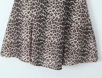YENKYE-Vestido corto de verano con estampado de leopardo para mujer, minivestido Vintage de manga abombada con lazo y escote en V, 2025 - details 11