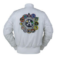 Chaqueta de vuelo de bombardero de invierno Vintage MA-1 APOLLO ropa de calle para hombre ropa de calle cálida Varsity Hip Hop jugador de béisbol piloto USAF - details 7