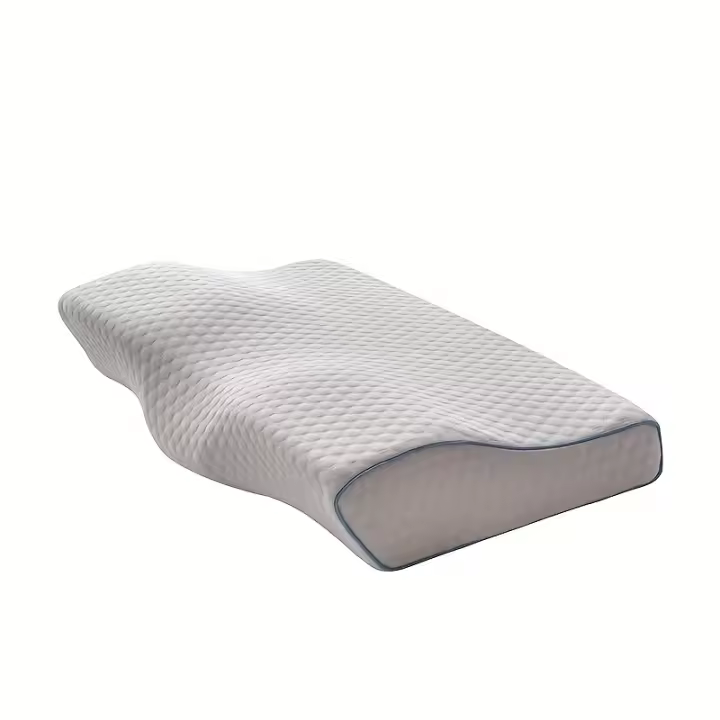 Almohada de Mariposa para Soporte del Cuello - Diseño Ortopédico Contorneado, Confort Todo-Tiempo, Funda Reversible, Apoyo con Partición 3D para el Cuello y la Cabeza, Almohadilla para el Cuello - 1