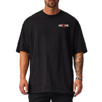 Hip Hop Loose Mens Streetwear OversizeT-shirts Casual Classic Summer Hlaf Sleeves Drop Shoulder Tshirt Tees - details 2