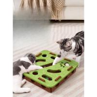 Juguete de gato automático, artefacto para entretener al gatito, mascota, gato, rompecabezas, laberinto, caja de fieltro para cavar agujeros, juguete de gato, campana, bola - details 5
