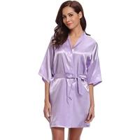 Bata de satén para mujer, lencería íntima, ropa de dormir sedosa, regalo de boda nupcial, bata de baño tipo kimono informal, camisón Sexy - details 5