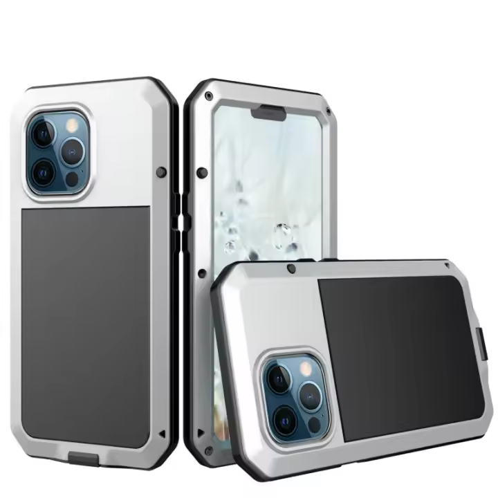IAOOPOO Caja de Aluminio de Protección Pesada para iPhone Anti-caída de Pantalla de Vidrio - 1