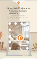 Espejo de tocador HD con 8 luces LED, rotación de 360 ° , 3 luces, toque inteligente y ajuste de brillo gratuito - details 3