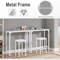 Conjunto de Mesa de Bar y 2 Sillas Estructura de Metal Tamaño 100x40x100 cm - details 42