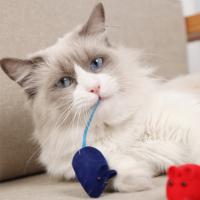 Mini juguetes interactivos para gatos, simulación de flocado, juguete para perseguir a los gatos, ratón vívido, juguete para masticar - details 1
