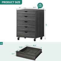 Archivadores Móviles con Poleas Comodidad de 5 Cajones Superficies Estructuradas - details 8