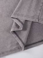 Camisetas lavadas con estampado abierto de sandía para mujer, Camiseta de algodón Y2K, Top holgado de Hip Hop, ropa suave y transpirable - details 40