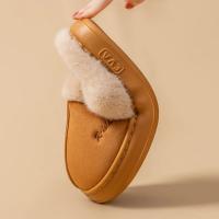 Nuevas zapatillas mullidas y concisas de estilo de pareja cálida de invierno para mujeres y hombres, chanclas suaves y acogedoras antideslizantes, zapatos de algodón para el hogar para mujer - details 11