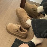 2025 Invierno Caliente Baja Boca Mocasines Una Estribo Estribo Grueso Zuecos Tobilleras Botas Mujer Nieve Botas Mujer Invierno - details 6