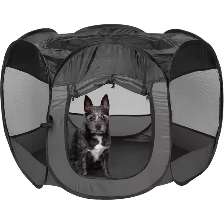 Furhaven Pop Up Playpen Pet Tent Playground - Gris, extra grande - 1