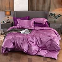 Juego de Ropa de Cama de Color Sólido Lujo Rayon Satén Funda de Edredón Kit de Tamaño Twin Queen King 2pcs/3pcs/4pcs - details 5