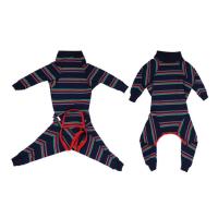 Traje fisiológico elástico para perro, mono a rayas cálido y transpirable, camisa suave calmante para perro, ropa para perros de cuatro patas - details 2
