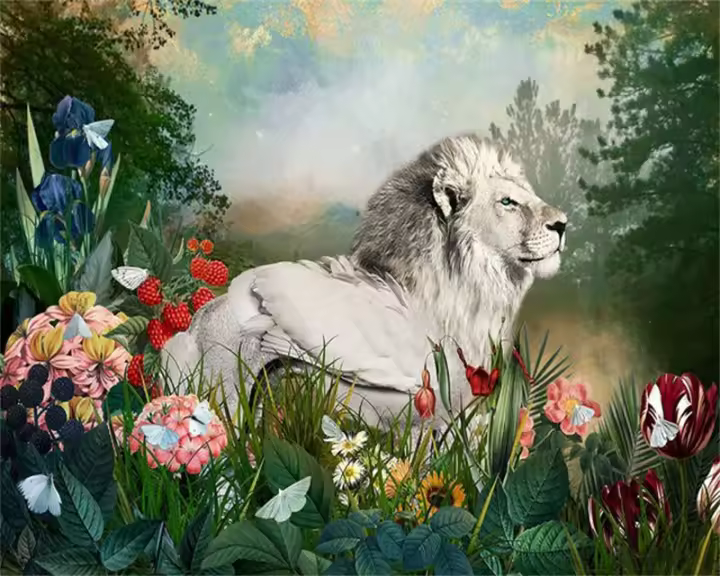 RUOPOTY-pintura acrílica moderna por números, lienzo de flores, regalo personalizado - 1