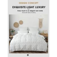 Juego de Ropa de Cama Amazon Tres Piezas de Textil para el Hogar de Color Sólido con Flor Cortada - details 0
