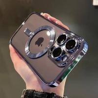 Chapado de lujo para Magsafe funda de carga inalámbrica para iPhone 16 15 14 Plus 13 12 11 Pro X XR XS Max cubierta magnética suave transparente - details 6