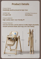PANGDUBE Silla alta para bebé 2 en 1 para alimentar a bebé, mecedora para dormir, cuna para bebé, silla plegable para cenar con 4 ruedas, 2 cojines, 2 bandejas - details 14