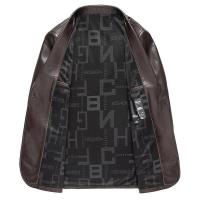 Chaqueta de cuero para traje de hombre de alta calidad, abrigo de cuero de moda para otoño e invierno, nuevo traje pequeño informal, chaqueta de cuero para hombre - details 5