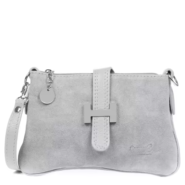 Artegiani de Florencia. Allerona Bolso de mano Mujer. Piel auténtica Gamuza Dollaro. Hecho en Italia. Vera Pelle Italiana. - 1