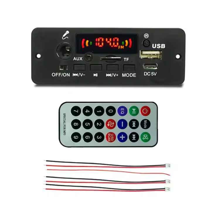 Placa decodificadora de Audio Compatible con Bluetooth, amplificador, JQ-D129BT-A, 2x5W, accesorio para reproductor de música, MP3, WMA, WAV, FLAC, sin pérdidas - 1