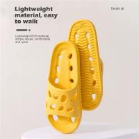 Zapatillas de playa de verano de suela gruesa para hombre, zapatillas antideslizantes de Eva para baño, sandalias para hombre, chanclas de moda para mujer, zapatillas huecas con fugas - details 12