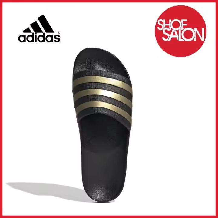 Leten Adilette Aqua Unisex Slides Negro/Oro EG1758 Calcomanía - 1