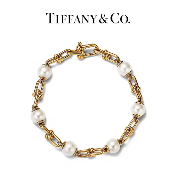 ΤΙΦΑΝΗ ™ Pulsera de oro de 18 quilates HardWear con brazalete de cadena de perlas - 1