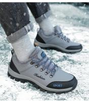 Zapatos de Senderismo Invierno para Hombres Botas Cálidas Exteriores para Acampar Antichoque Zapatillas de Escalada con Cordones - details 15