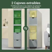 Armario de Baño Estrecho Moderno Diseño Nórdico Compacto con 3 Estantes y 2 Cajones - details 16