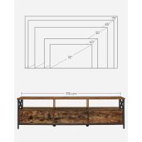 Mueble de TV Industrial 65 Pulgadas, 3 Cajones, Acero, Marrón Rústico y Negro - details 16