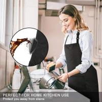Delantal armario estable hombre y mujer, delantales de cocina impermeables con 2 bolsillos, para Chef - details 0