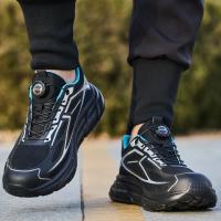 Zapatos de seguridad ligeros de punta de acero Antideslizantes, antipinchazos, antigolpes, con broche giratorio Zapatos de trabajo para hombres - details 10