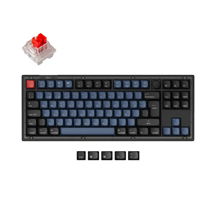Keychron Teclado Mecánico Personalizado V3 con Cable TKL ISO Layout Programable Macro Hot-swappable Switch Hecho de Plástico Tipo de Conectividad Type-C - 1