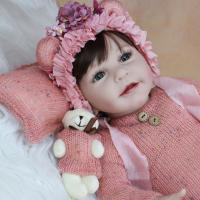 Muñeca Reborn de silicona suave para niña, juguete de cuerpo de tela realista, vestido de princesa Lisa, regalo de cumpleaños, 55 CM, 22 pulgadas - details 4