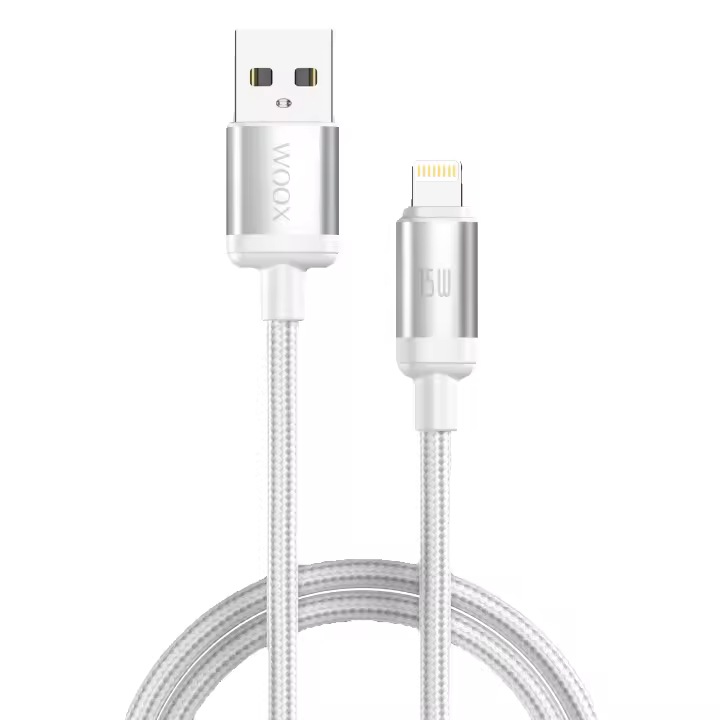 Cable de datos USB a Lightning de 15W para IPX12 13 14 3A Cable de carga rápida Cable de datos para teléfono móvil Cables de carga trenzados de poliéster de 16 hilos Cable 1M 2M 3M - 1