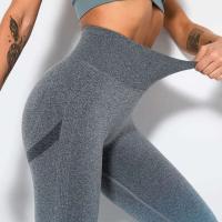 Malla de color degradado sin costuras para mujer, pantalones para correr Fiess con sandalia para realzar la cadera, pantalones de yoga de secado rápido - details 42
