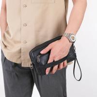 Bandolera de cuero impermeable para hombre, bolso de hombro clásico, de diseñador, de lujo - details 5