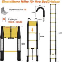 Escalera Telescópica de Aluminio Extensible, Antideslizante, Multiusos Carga de 150kg - details 63