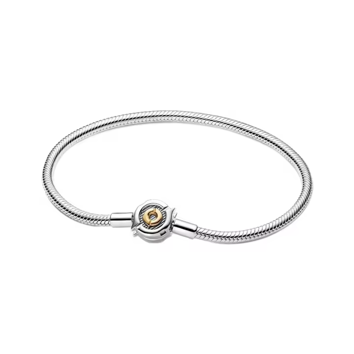 Bracelet de Cadena de Hueso de Serpiente de Plata Esterlina 925 Brillo Elegante para Mujeres Verano 2024 Adecuado para Todas las Encantaciones - 1